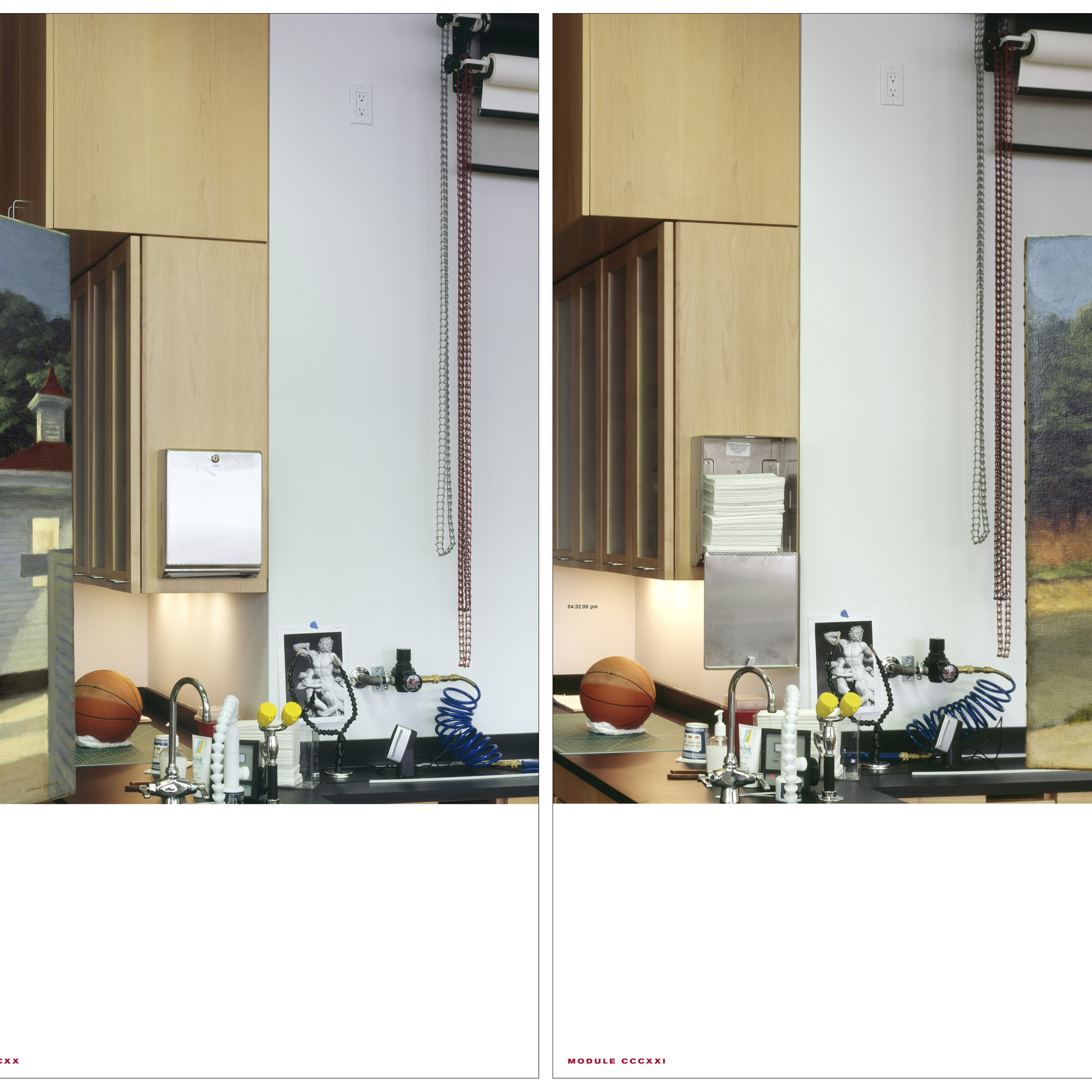 Jan De Cock. Denkmal 11, Museum of Modern Art, 11 West 53 Street, New York, 2008. Diptych 23, Module CCCXX, Module CCCXXI. Chromogenic color prints. © Photo Atelier Jan De Cock. Courtesy Galerie Fons Welters and Luis Campana Gallery