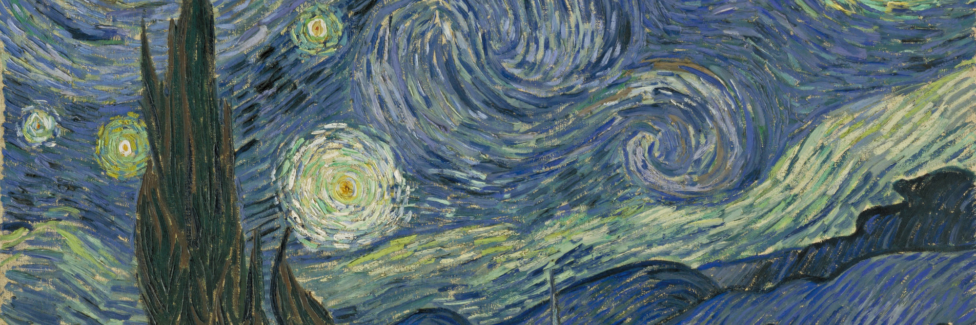 Vincent van Gogh. The Starry Night. Saint Rémy, June 1889. Oil on canvas, 29 × 36 1/4ʺ (73.7 × 92.1 cm). Acquired through the Lillie P. Bliss Bequest. Photo © 1999 The Museum of Modern Art, N.Y.
