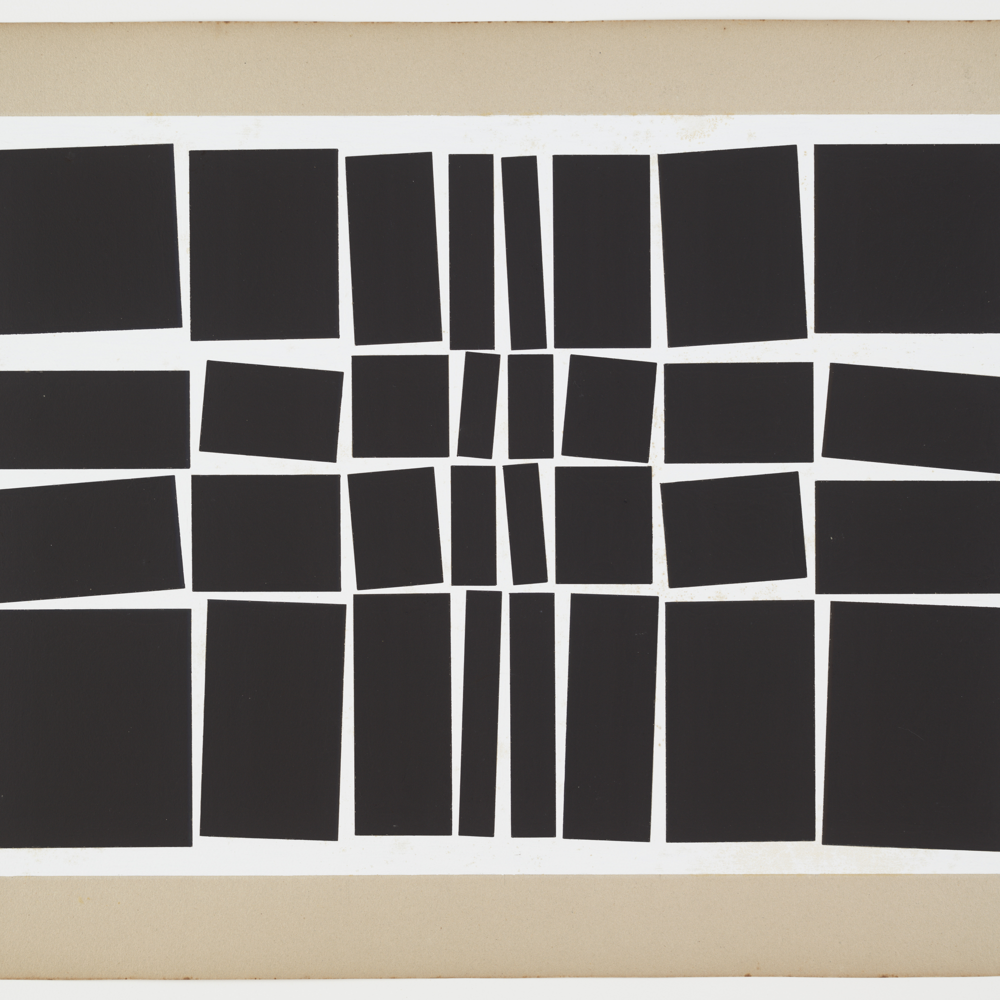 Hélio Oiticica. Metaesquema. 1959. Gouache on board. 19 7/8 × 26 3/4″ (50.5 × 68 cm). The Museum of Modern Art. Purchased with funds given by Patricia Phelps de Cisneros in honor of Paulo Herkenhoff, 1997. © 2008 Projeto Hélio Oiticica