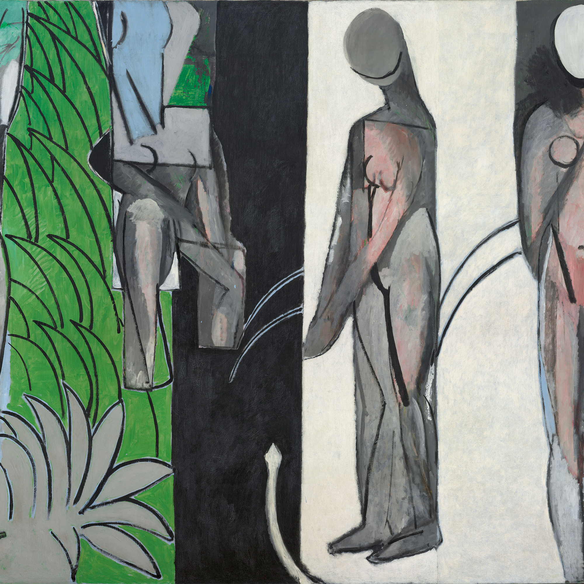 Henri Matisse. Bathers by a River. 1909–10, 1913, 1916–17. Oil on canvas, 102 1/2 × 154 3/16″ (260 × 392 cm). The Art Institute of Chicago, Charles H. and Mary F. S. Worcester Collection. © 2010 Succession H. Matisse/Artists Rights Society (ARS), New York