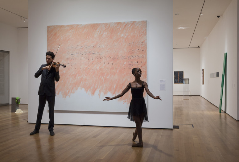 Jannis Kounellis. Da inventare sul posto (To invent on the spot). 1972. Oil and graphite on canvas, 97 1/4 x 118 1/8&#34;. Rheingold Collection. Photo: The Museum of Modern Art, Imaging Services