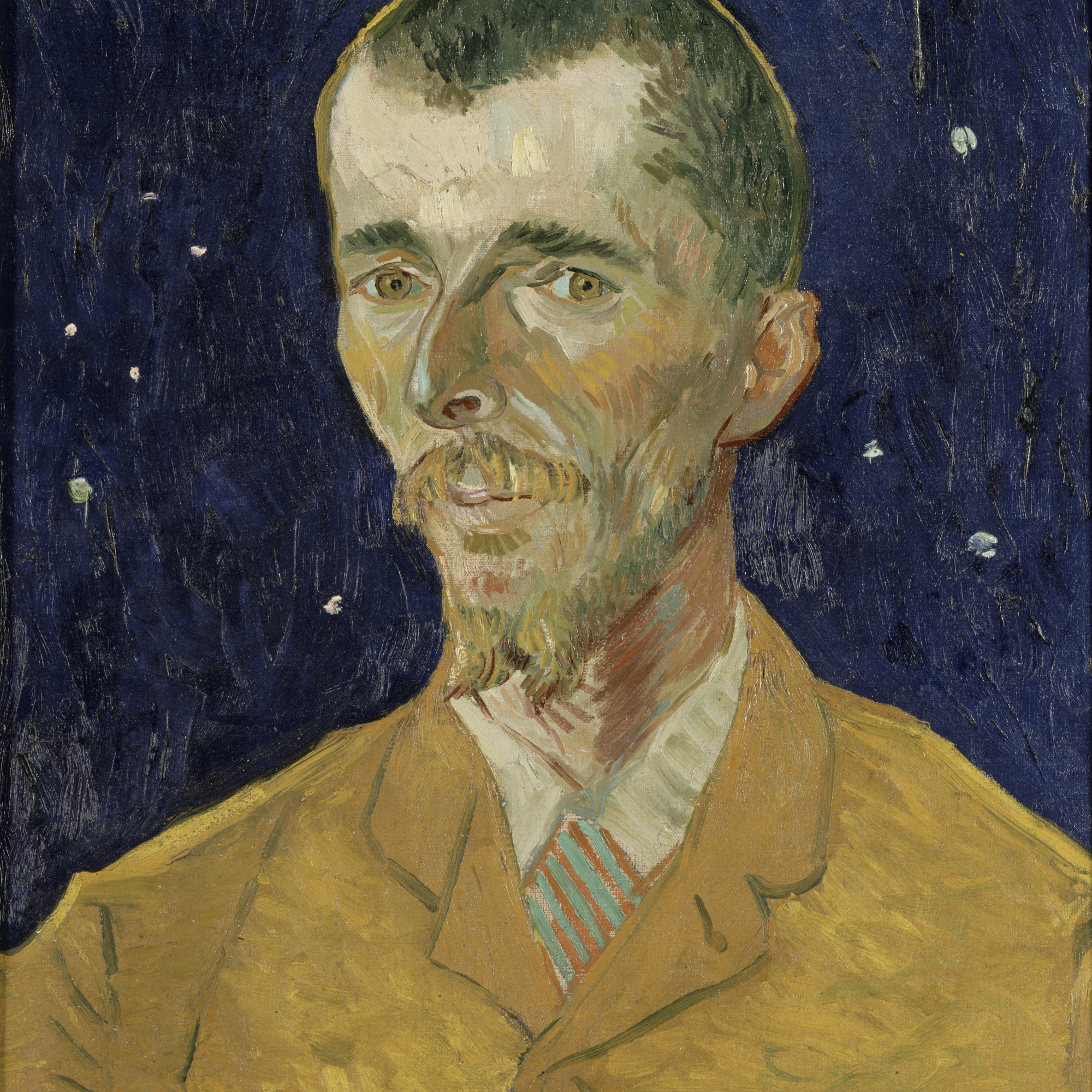 Vincent van Gogh. Eugène Boch (The Poet). 1888. Oil on canvas. 23 5/8 × 17 11/16″ (60 × 45 cm). Musée d’Orsay, Paris. Bequest of Eugène Boch through the Société des Amis du Louvre, 1941. © Réunion des Musées Nationaux/Art Resource, NY. Photo: Hervé Lewandowski