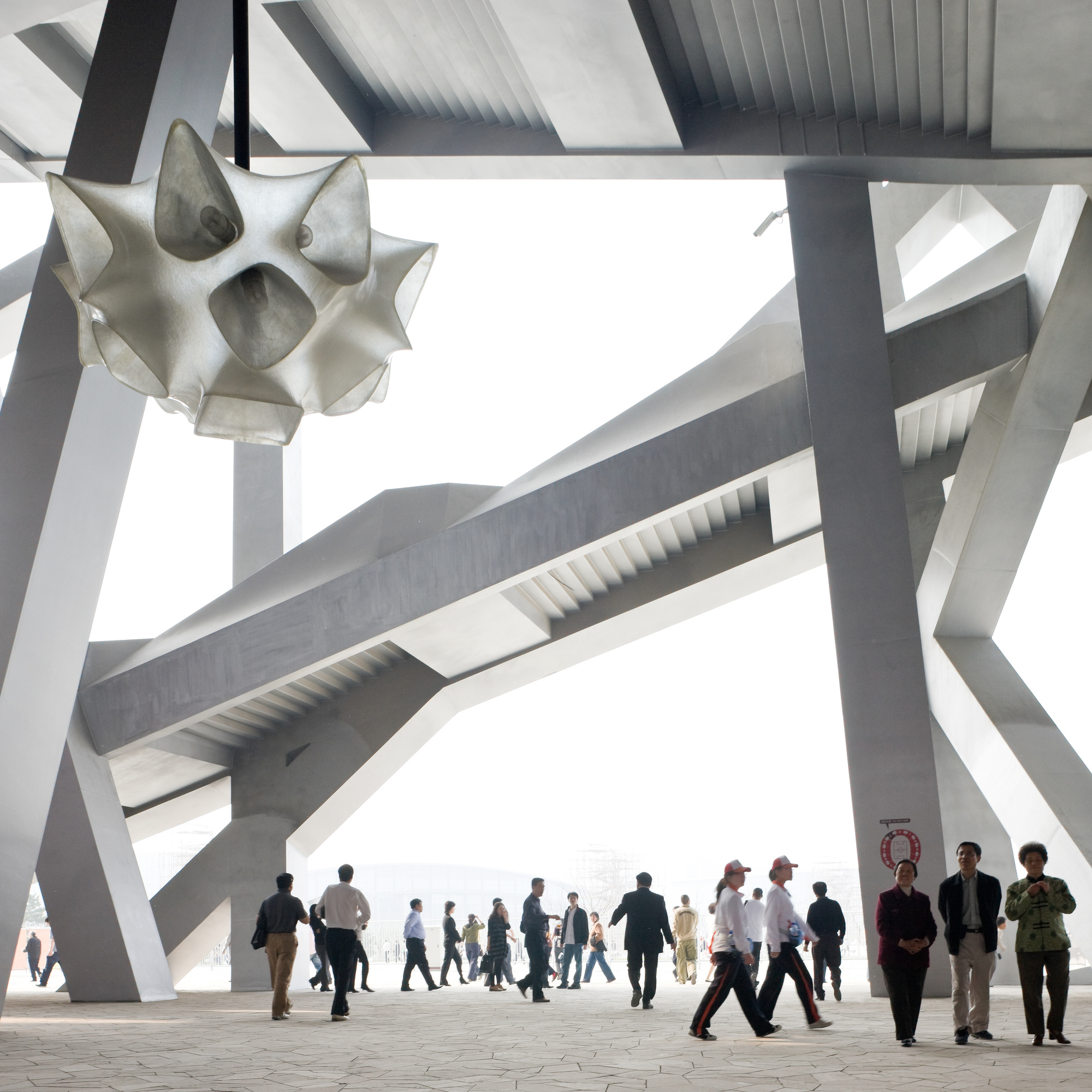 Iwan Baan (Dutch, born 1975). Herzog & de Meuron’s National Stadium, Beijing. 2008. Digital C-print, 36 × 54″ (91.4 x 137.2 cm). The Museum of Modern Art, New York. Gift of the artist. Photograph © Iwan Baan