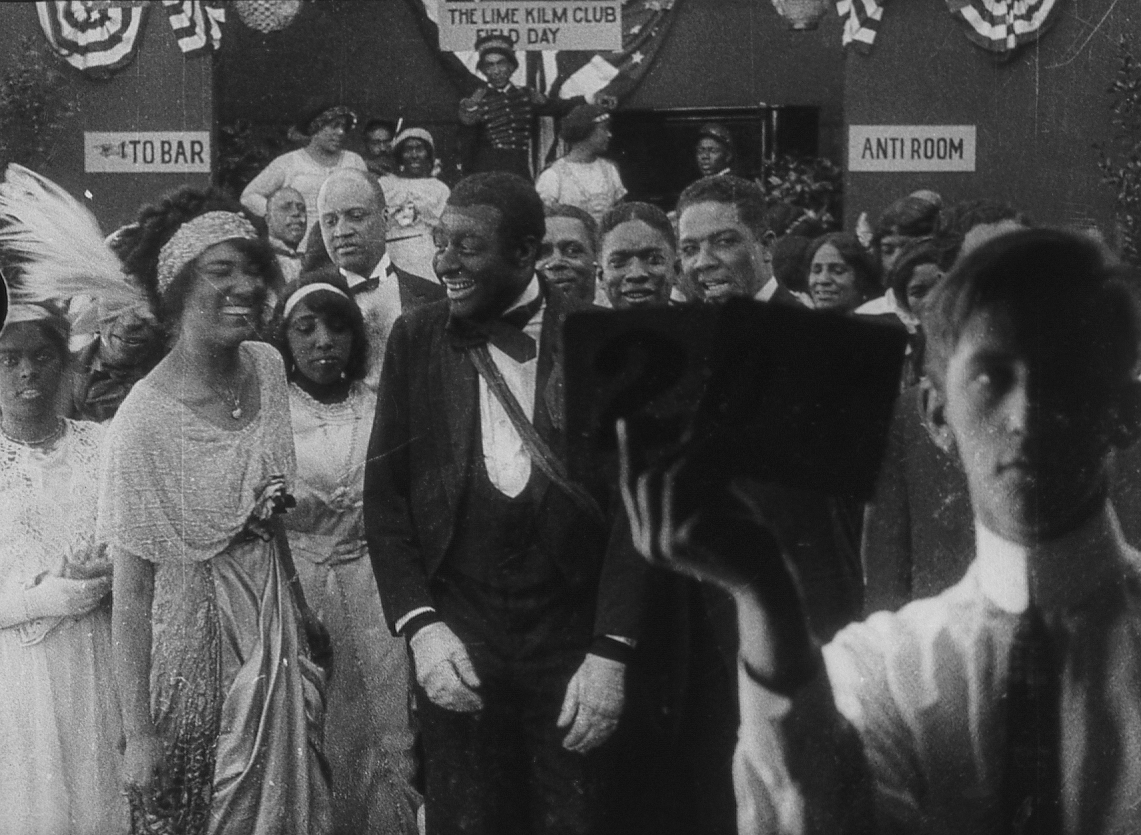Production still from Bert Williams Lime Kiln Field Day Project. 1913. Odessa Warren Grey and Bert Williams