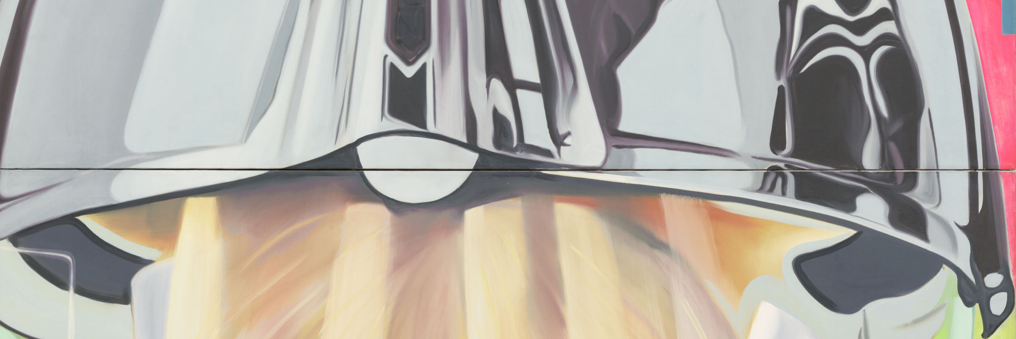 James Rosenquist. F-111 (detail). 1964–65. Oil on canvas with aluminum, 23 sections. 10 x 86' (304.8 x 2621.3 cm). Gift of Mr. and Mrs. Alex L. Hillman and Lillie P. Bliss Bequest (both by exchange). © 2011 James Rosenquist/Licensed by VAGA, New York
