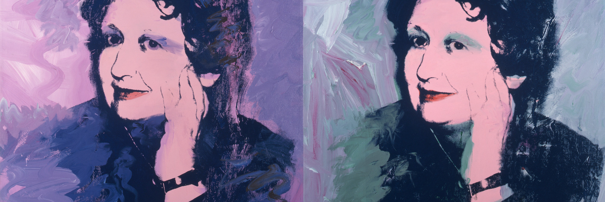 Andy Warhol (American, 1928–1987). Ileana Sonnabend. 1973. Acrylic and silkscreen ink on canvas, two panels, 40 x 80&#34; (101.6 x 203.2 cm). The Sonnabend Collection. © 2013 Andy Warhol Foundation for the Visual Arts/Artists Rights Society (ARS), New York