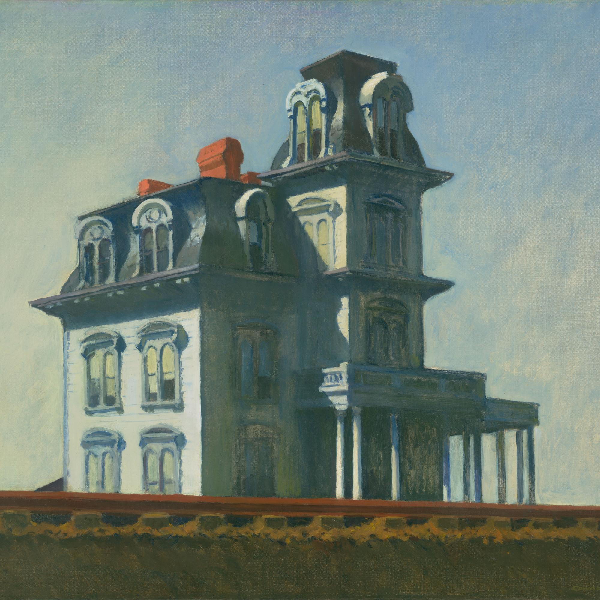 Edward Hopper. House by the Railroad. 1925. Oil on canvas, 24 × 29″ (61 × 73.7 cm). The Museum of Modern Art, New York. Given anonymously. Digital Image © The Museum of Modern Art, New York, Digital Imaging Studio