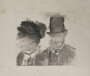 Edgar Degas. Heads of a Man and a Woman (Homme et femme, en buste). c. 1877–80. Monotype on paper, plate: 2 13/16 × 3 3/16″ (7.2 × 8.1 cm). British Museum, London. Bequeathed by Campbell Dodgson