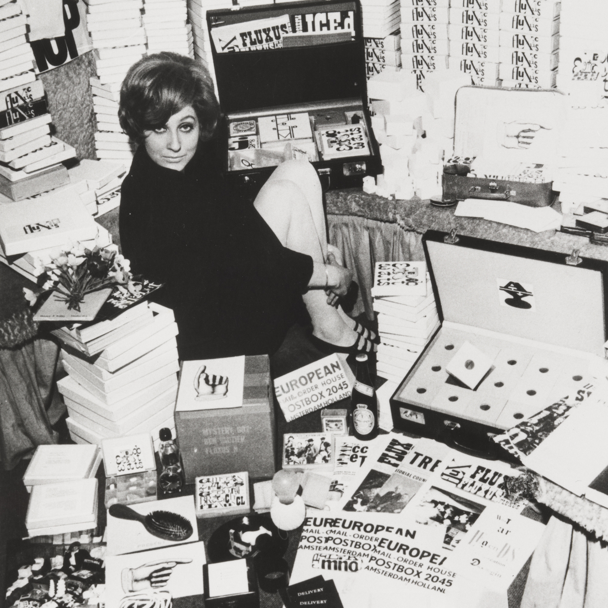 Willem de Ridder. European Mail-order Warehouse/Fluxshop. Winter 1964–65. photo: Wim van der Linden/MAI. The Museum of Modern Art. Gilbert and Lila Silverman Fluxus Collection Gift