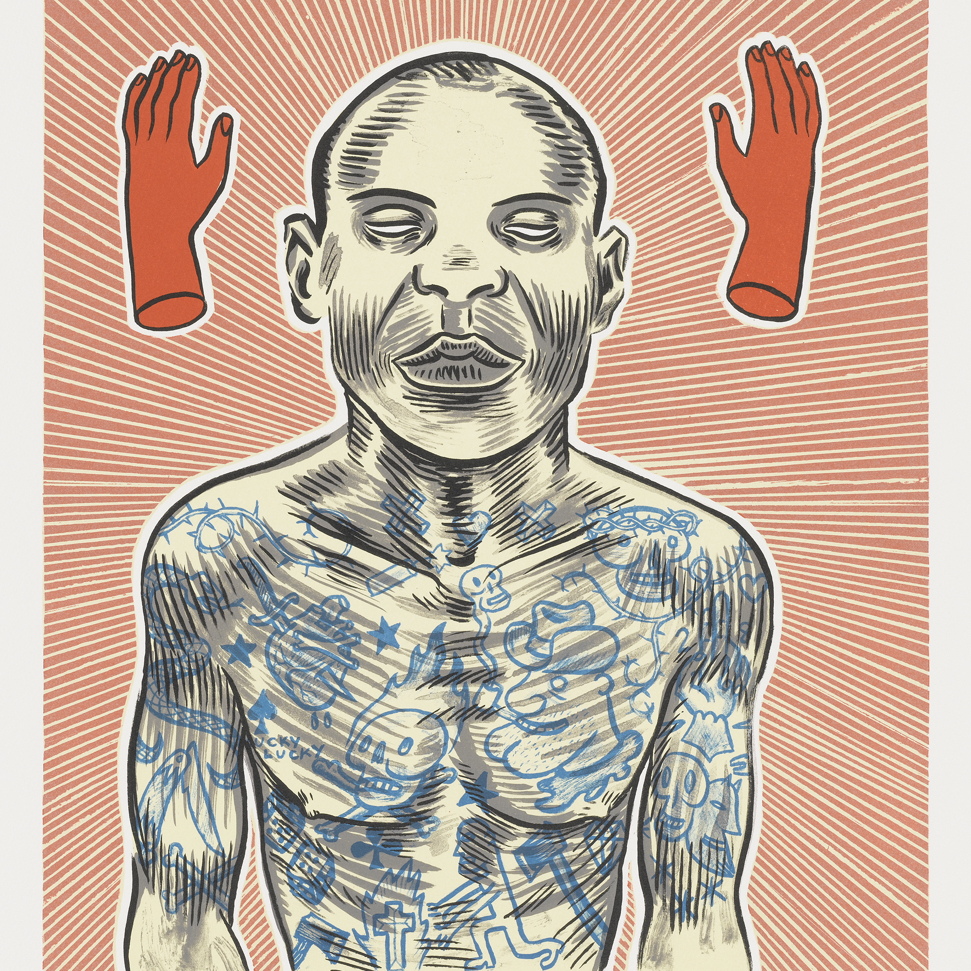 Conrad Botes. Secret Language II. 2005. Lithograph, composition: 17 11/16 × 14 15/16″ (45 × 38 cm). Publisher and printer: The Artists’ Press, White River, South Africa Edition: 30. The Museum of Modern Art. General Print Fund. © 2011 Conrad Botes