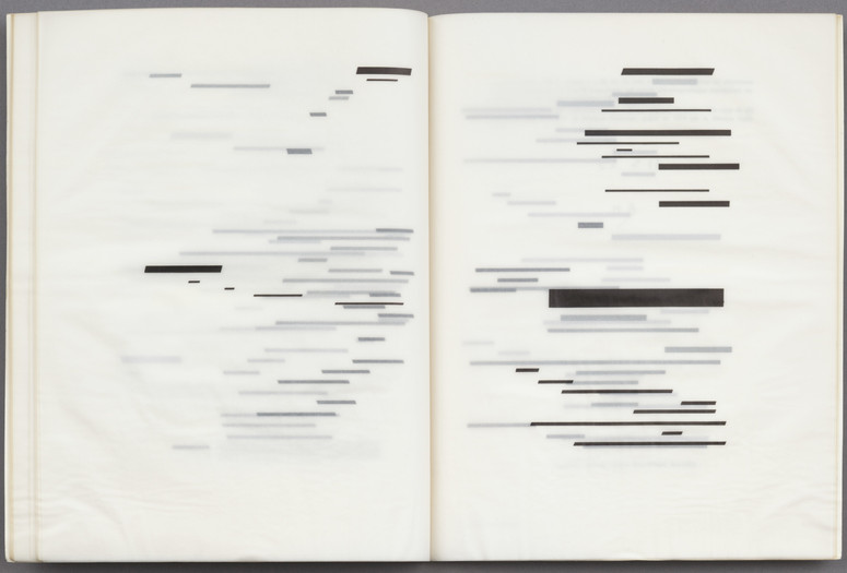 Marcel Broodthaers (Belgian, 1924–1976). Un Coup de dés jamais n’abolira le hasard (A throw of the dice will never abolish chance). 1969. Artist’s book, offset lithograph on transparent paper, page: 12 3/4 × 9 13/16&#34; (32.4 × 24.9 cm). Publisher: Wide White Space Gallery, Antwerp; Galerie Michael Werner, Cologne. Printer: Vereman, Antwerp. Edition: 90. The Museum of Modern Art, New York. Acquired through the generosity of Howard B. Johnson in honor of Riva Castleman, 1994. © 2016 Estate of Marcel Broodthaers/Artists Rights Society (ARS), New York/SABAM, Brussels