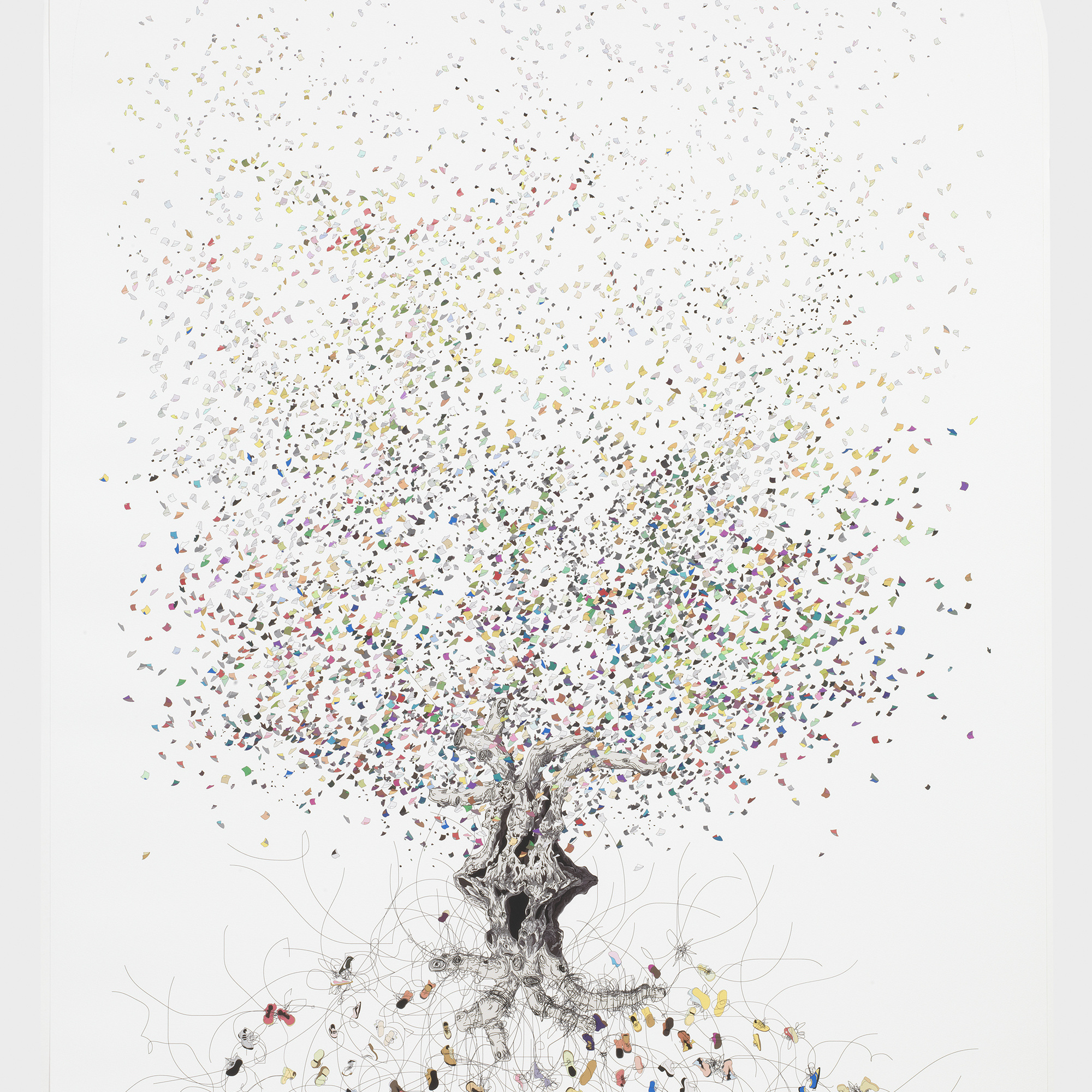 Paul Chan. Worldwide trash (thanks for nothing Hegel). 2004. Digital print, 88 × 44″ (223.5 × 111.8 cm). Publisher: the artist and Greene Naftali, New York. Printer: Silicon Gallery Fine Art Prints Ltd., Philadelphia. Edition: 5. The Museum of Modern Art. Linda Barth Goldstein Fund. © 2006 Paul Chan