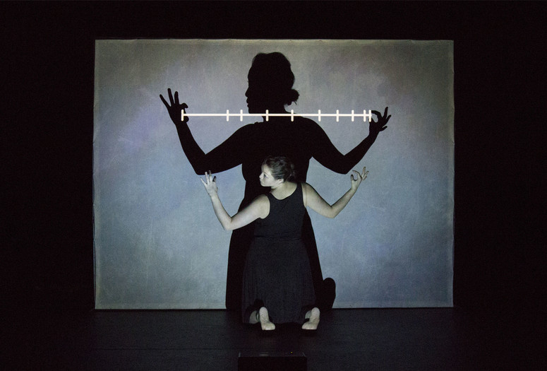 Miwa Matreyek performing This World Made Itself. Photo: Eugene Ahn