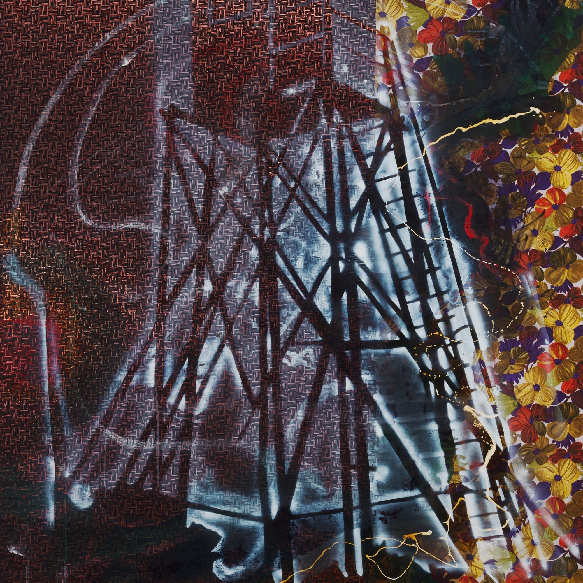 Sigmar Polke. Watchtower (Hochsitz). 1984. Synthetic polymer paints and dry pigment on fabric, 9′ 10″ × 7′ 4½″ (300 × 224.8 cm). The Museum of Modern Art, New York. Fractional and promised gift of Jo Carole and Ronald S. Lauder. © 2013 Estate of Sigmar Polke/Artists Rights Society (ARS), New York/VG Bild-Kunst, Bonn