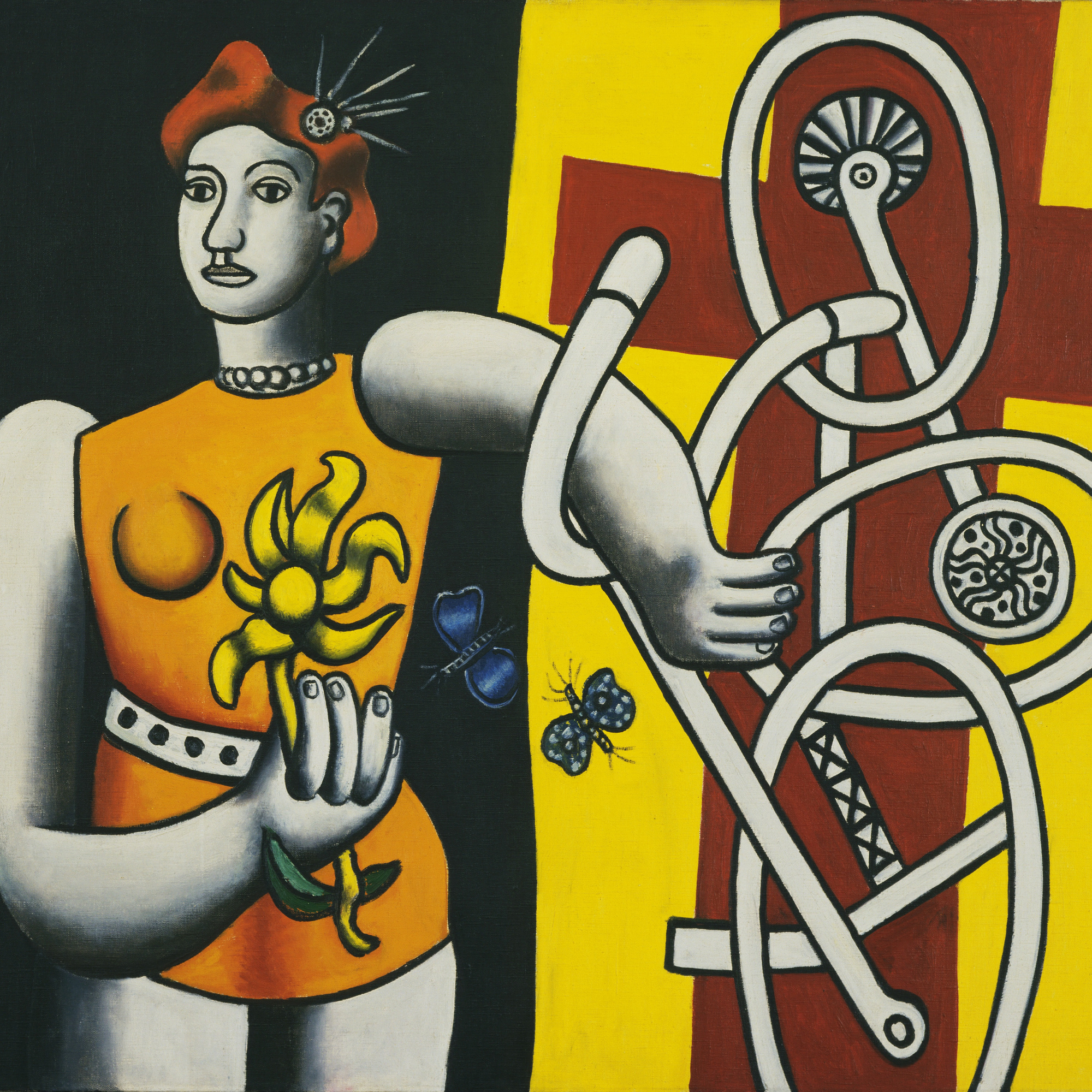 Fernand Léger. La Grande Julie (Big Julie). 1945. Oil on canvas. 44 × 50 1/8″ (111.8 × 127.3 cm). The Museum of Modern Art, New York. Acquired through the Lillie P. Bliss Bequest, 1945. Photograph © 1998 The Museum of Modern Art, New York. © Estate of Fernand Léger/Artists Rights Society (ARS), N.Y.