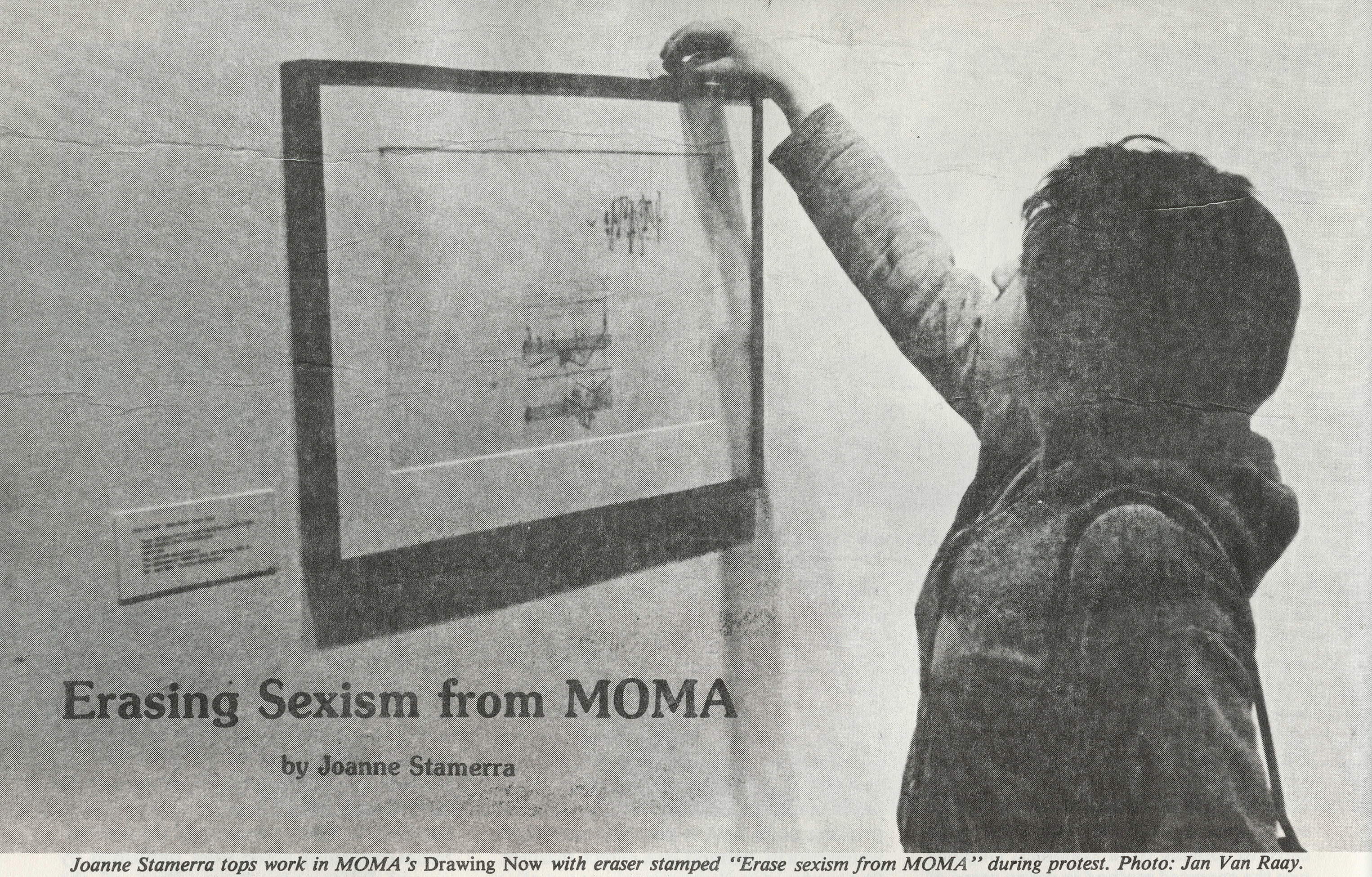 Joanne Stamerra. “Erasing Sexism from MOMA” in Womanart, v. 1, n. 1 , Summer 1976, p. 12–13. Digital Image © 2009 MoMA, N.Y.