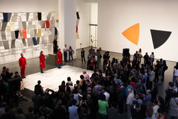 Paulina Olowska. Alphabet. 2005. Performed at the Museum of Modern Art, 2012. © 2012 Julieta Cervantes/The Museum of Modern Art