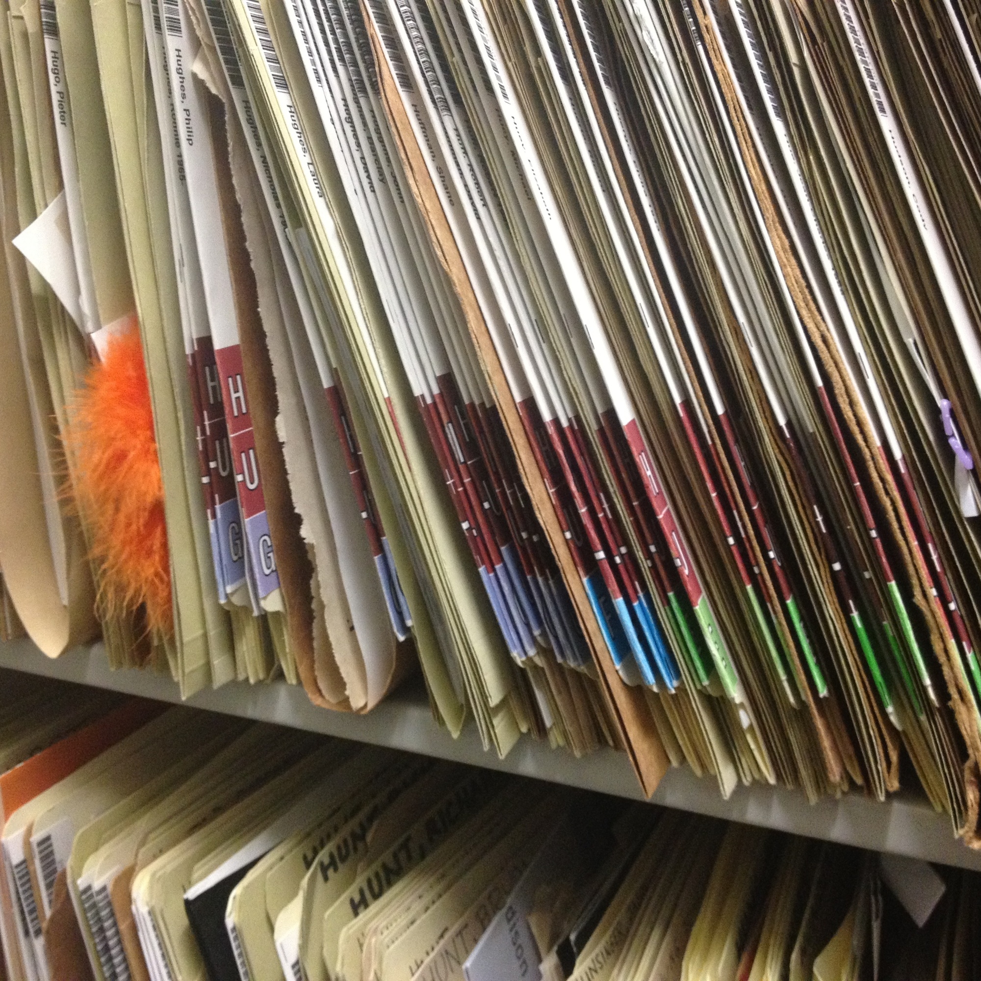 Artists’ files in the MoMA Library, MoMA QNS, 2013