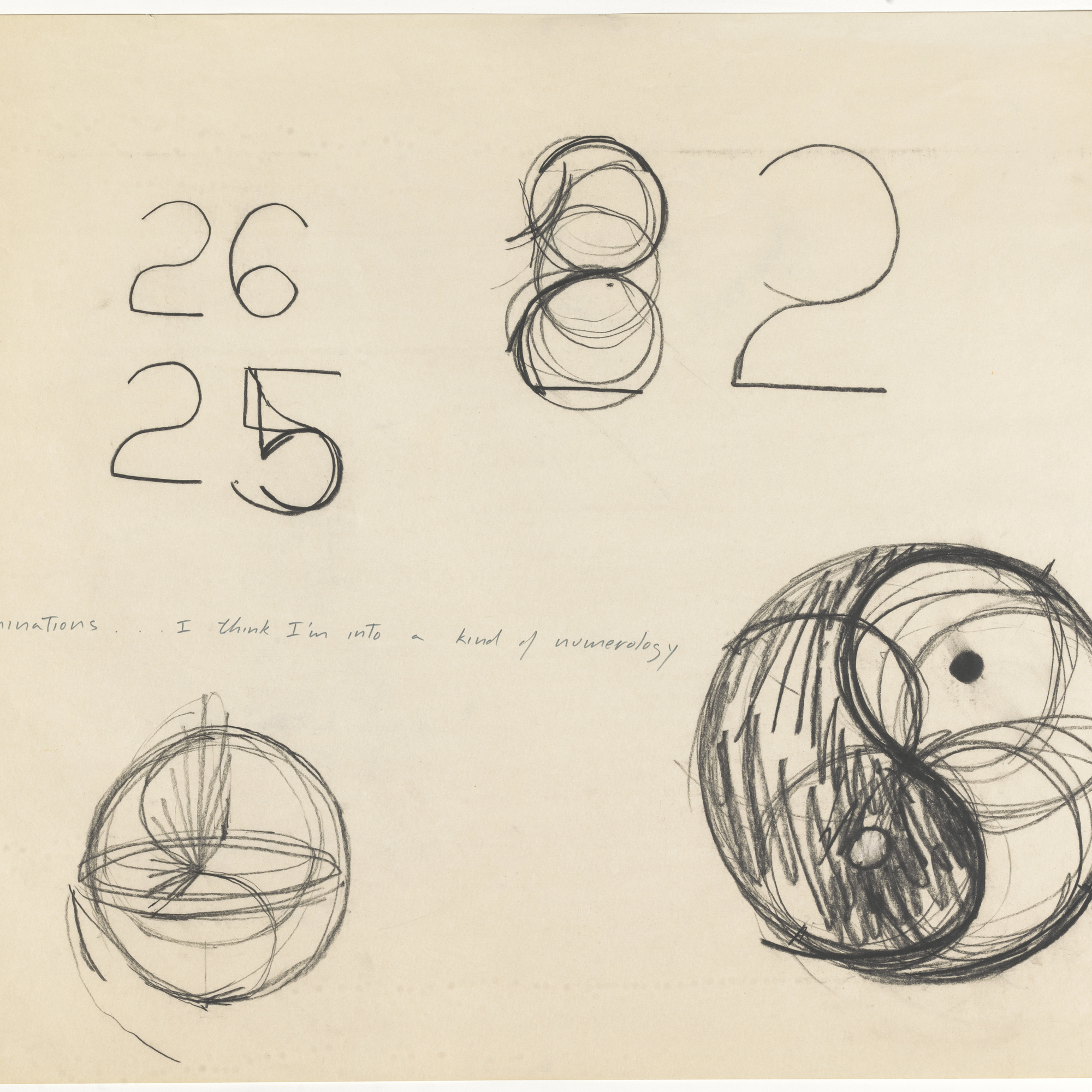 Simone Forti. Large Illumination Drawings. 1972. Charcoal and felt-tip pen on paper, 19 × 24″ (48.3 × 61 cm). The Modern Women’s Fund. © 2016 Simone Forti