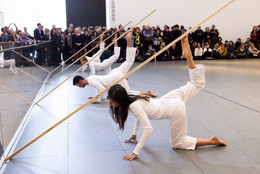 Trisha Brown Dance Company. Sticks. 1973. Performed at The Museum of Modern Art, 2011. © Yi-Chun Wu / The Museum of Modern Art, New York