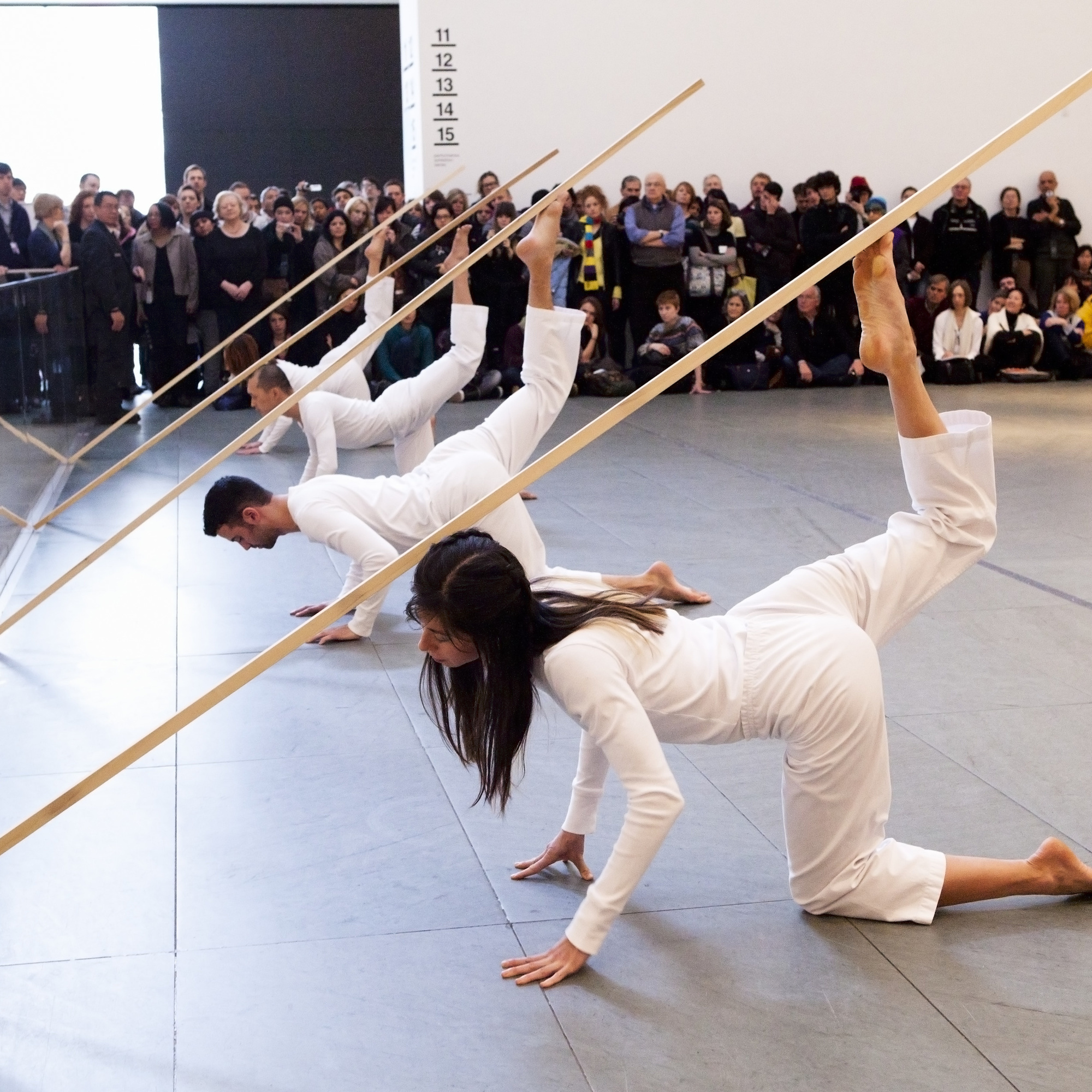 Trisha Brown Dance Company. Sticks. 1973. Performed at The Museum of Modern Art, 2011. © Yi-Chun Wu / The Museum of Modern Art, New York