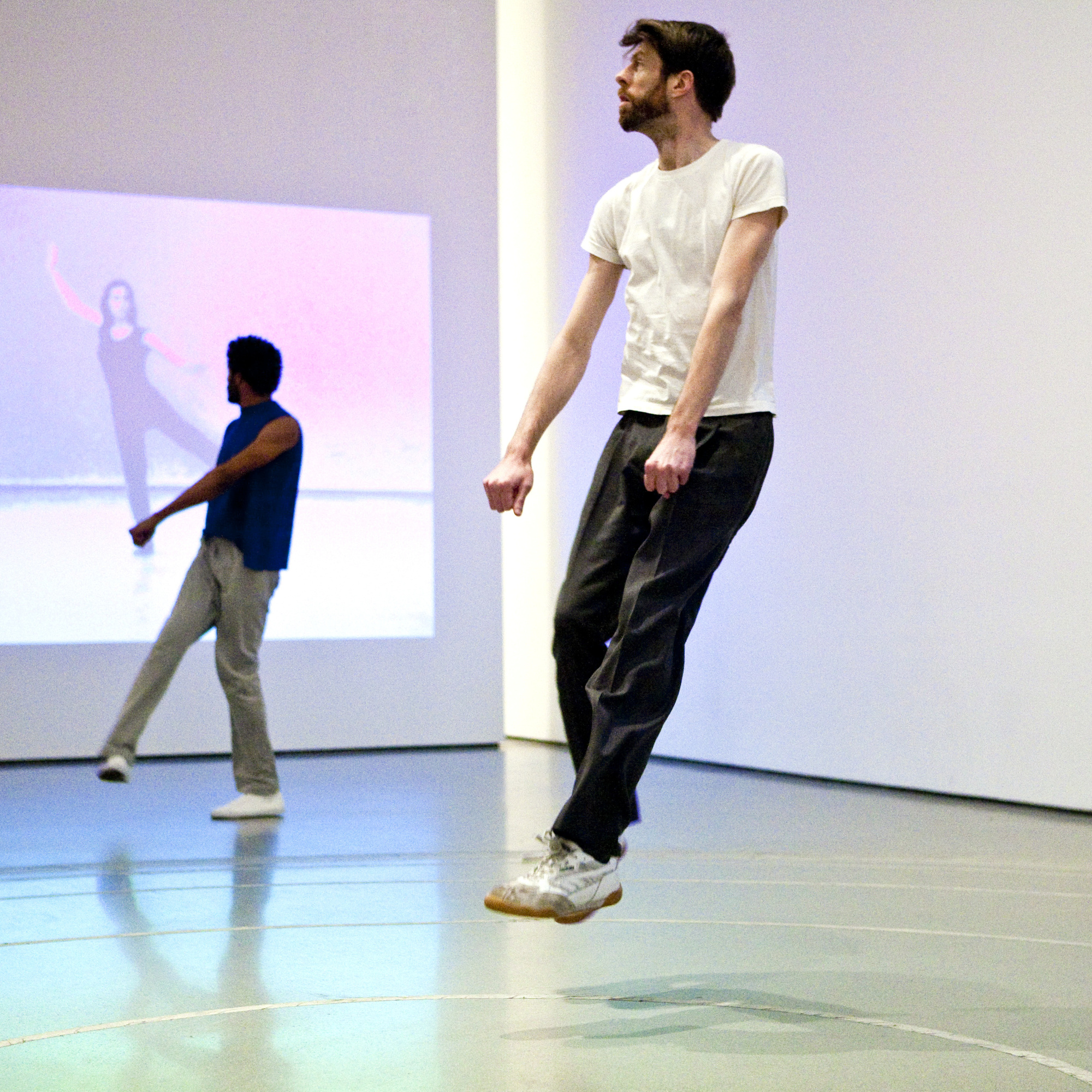 Yvonne Rainer. Trio A. 1965. Performed by Jimmy Robert and Ian White at TheMuseum of Modern Art, 2009. © 2009 Yi-Chun Wu / The Museum of Modern Art