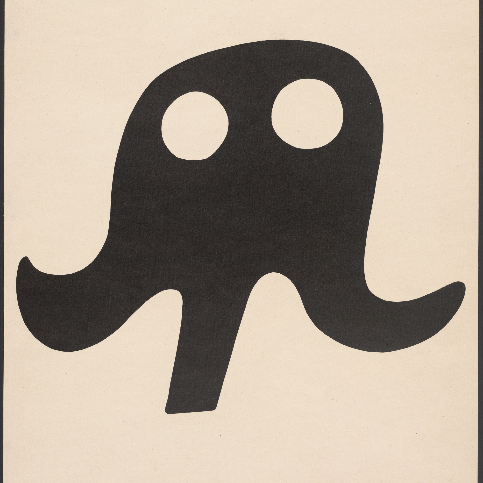 Jean (Hans) Arp. Mustache Hat, from 7 Arpaden. 1923. One from a portfolio of seven lithographs, sheet: 17 3/4 × 13 3/4″ (45.1 × 34.9 cm). Publisher: Merzverlag (Kurt Schwitters), Hannover, Germany. Printer: unknown. Edition: 50. Gift of J. B. Neumann. © 2005 Artists Rights Society (ARS), New York/VG Bild-kunst, Bonn