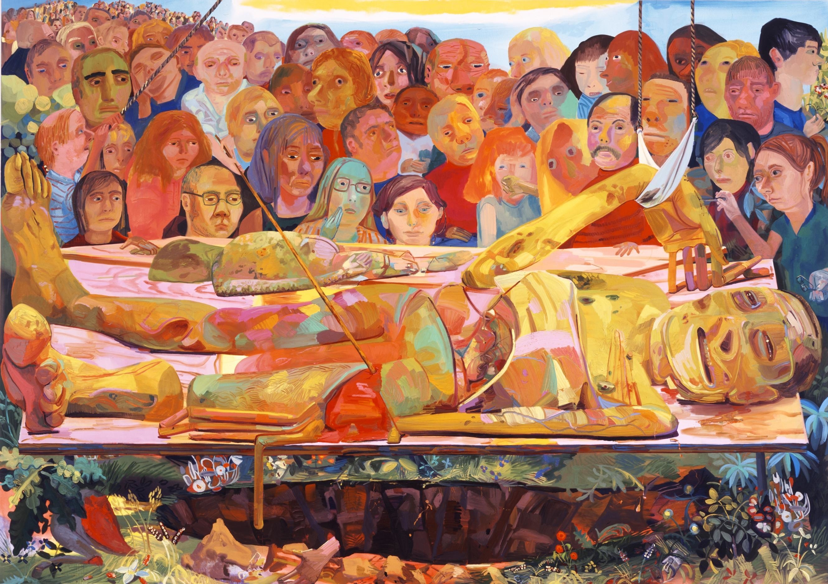 Dana Schutz. Presentation. 2005. Oil on canvas, 10 × 14′ (304.8 × 426.7 cm). Fractional and promised gift of Michael and Judy Ovitz. © 2016 Dana Schutz