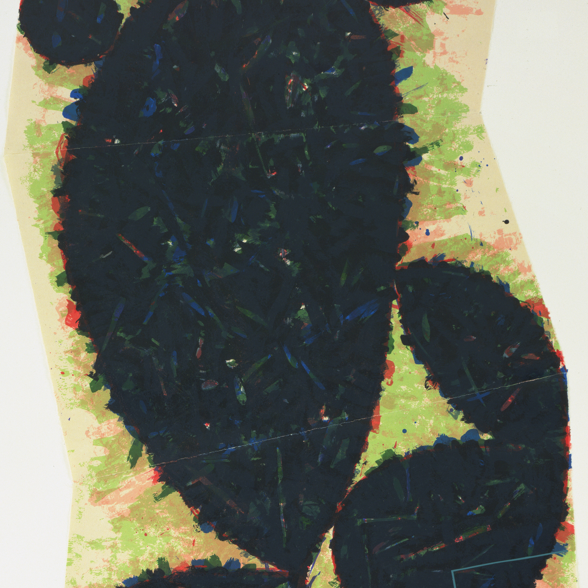 Elizabeth Murray. Untitled. 1982. Screenprint. Composition and sheet (irreg.): 48 1/2 × 34 1/4″ (123.3 × 80.6 cm). Publisher: the artist and Simca Print Artists, Inc., New York. Printer: Simca Print Artists, Inc., New York. Edition: 50. The Museum of Modern Art, New York. Given anonymously. © 2005 Elizabeth Murray