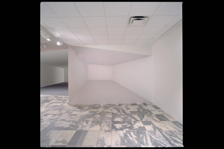 Ricci Albenda. Tesseract. 2001. Installation view. Wallboard, gatorboard, fiberglass, aluminum, paint, and light, 25 × 30 × 10′ (762 × 914.4 × 304.8 cm) (approx.). Courtesy Andrew Kreps Gallery, New York