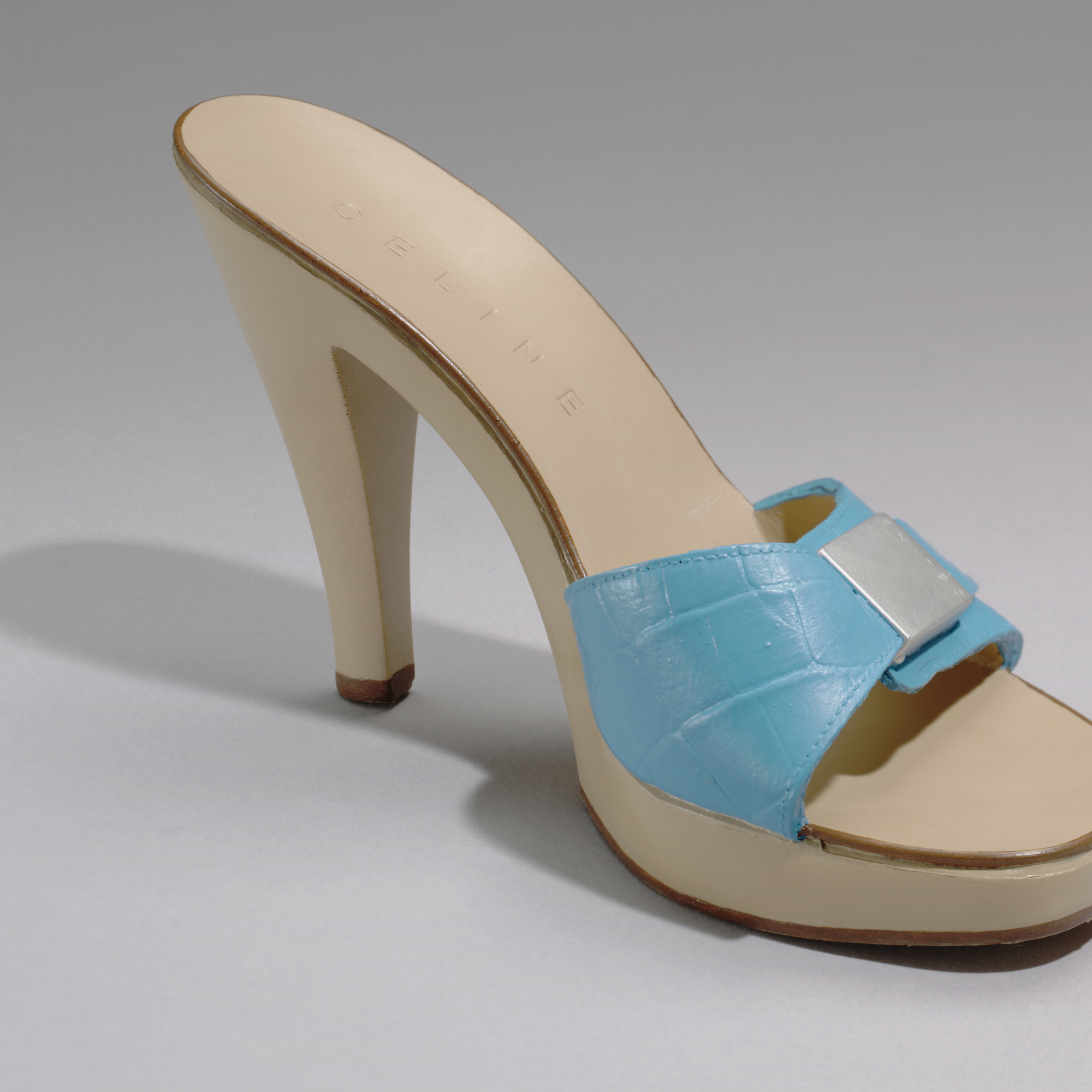 Sylvie Fleury. His Mistress’ Toy (for Parkett no. 58). 2000. Multiple of polyurethane shoe with integrated noisemaker, Overall: 4 7/16 × 3 3/4 × 7 11/16″ (11.2 × 9.5 × 19.5 cm). Roxanne H. Frank Fund