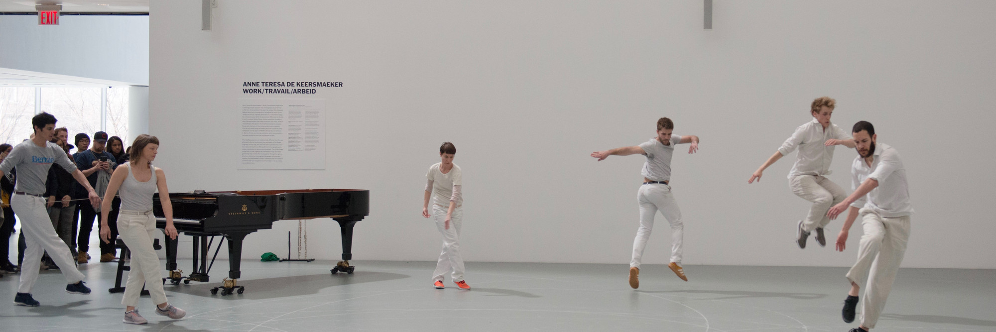 Anne Teresa De Keersmaeker. Work/Travail/Arbeid. 2015. Installation view, The Museum of Modern Art, March 29, 2017. © 2017 Anne Teresa De Keersmaeker. Photo: Anne Van Aerschot