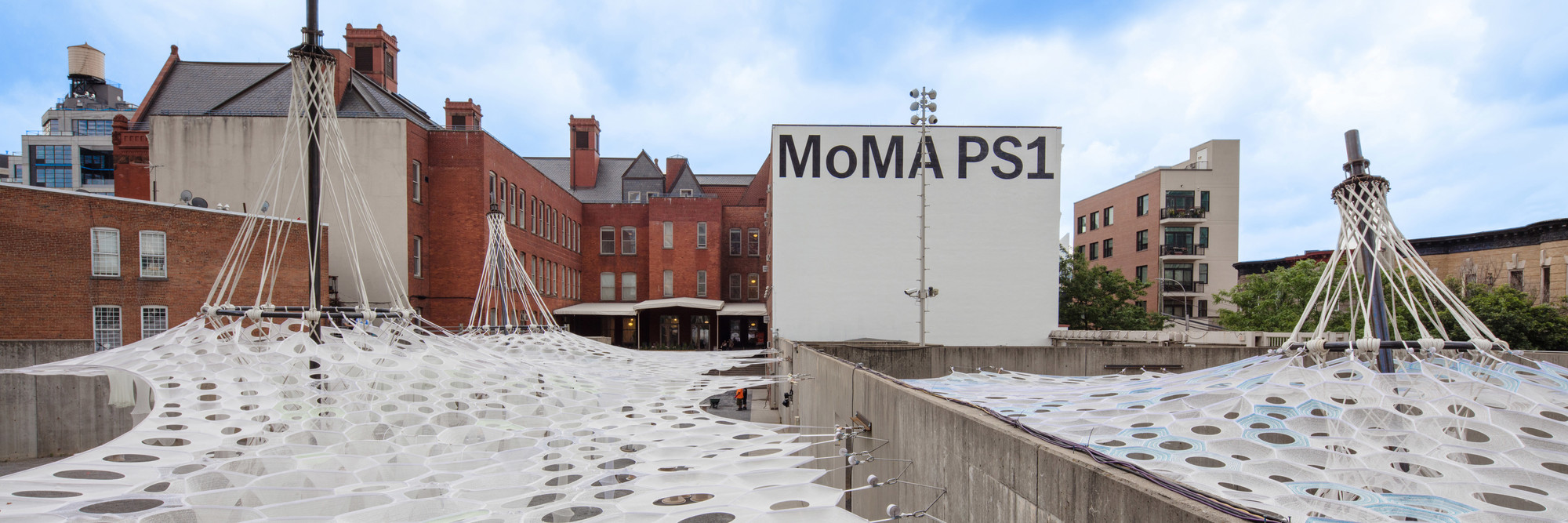 Lumen by Jenny Sabin Studio for The Museum of Modern Art and MoMA PS1’s Young Architects Program 2017, on view at MoMA PS1 from June 29 to September 4, 2017. Photo by Pablo Enriquez.