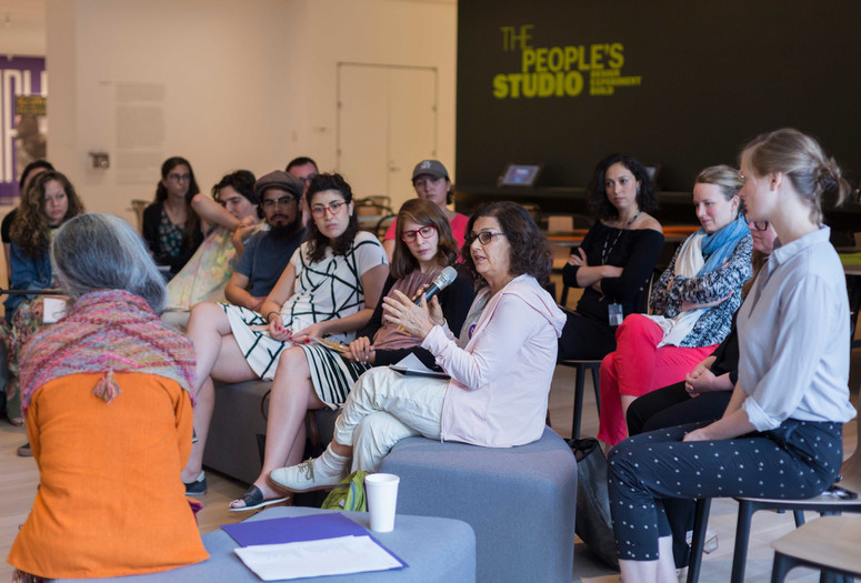 Art and Practice with Cecilia Vicuña, June 28, 2017, The Museum of Modern Art. Photo: Beatriz Meseguer/onwhitewall.com. © 2017 The Museum of Modern Art, New York