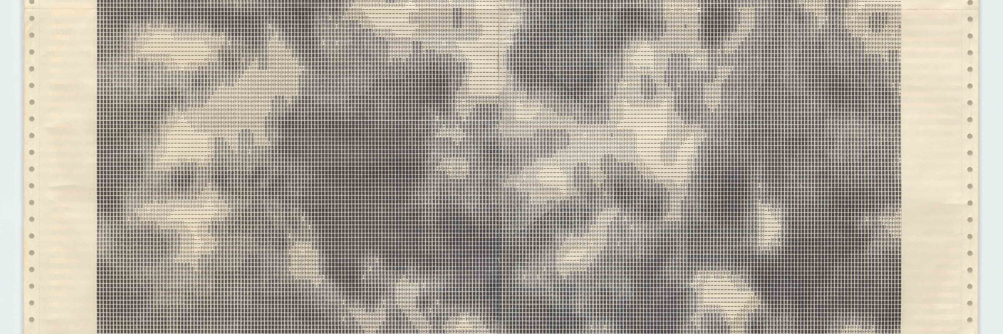 Waldemar Cordeiro. Gente Ampli*2. 1972. Computer output on paper, 52 15/16 x 28 9/16&#34; (134.5 x 72.5 cm). The Museum of Modern Art, New York. Latin American and Caribbean Fund, 2016. © 2017 Waldemar Cordeiro