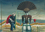 Max Ernst. Woman, Old Man, and Flower (Weib, Greis und Blume). Paris 1923, Eaubonne 1924. Oil on canvas, 38 x 51 1/4″ (96.5 x 130.2 cm). The Museum of Modern Art, New York. Purchase, 1937. Photo: Kate Keller. © 2017 Artists Rights Society (ARS), New York/ADAGP, Paris