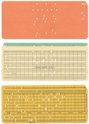 IBM punch cards. c. 1956