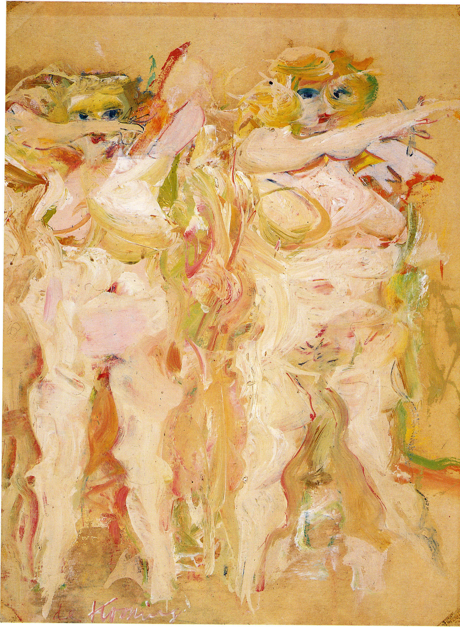 Oil and graphite on paper mounted on masonite  
19 5/8 x 14 5/8" (49.8 x 37.1 cm)   
Private collection, courtesy Timothy Taylor Gallery   
© 2011 The Willem de Kooning Foundation / Artists Rights Society (ARS), New York