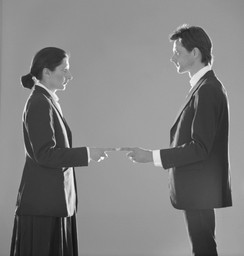 Marina Abramovic/Ulay. Point of Contact. 1980. Originally performed for 1 hour at De Appel Gallery, Amsterdam. Courtesy Marina Abramovic Archive and Sean Kelly Gallery, New York. © 2009 Marina Abramovic