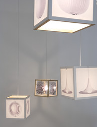 SUPERFLEX. Copy Light/Factory. 2008. Manual, contract, and digital and printed images to create a lamp productions workshop, and thirteen fabricated lamps variable. The Museum of Modern Art. Fund for the Twenty-First Century.