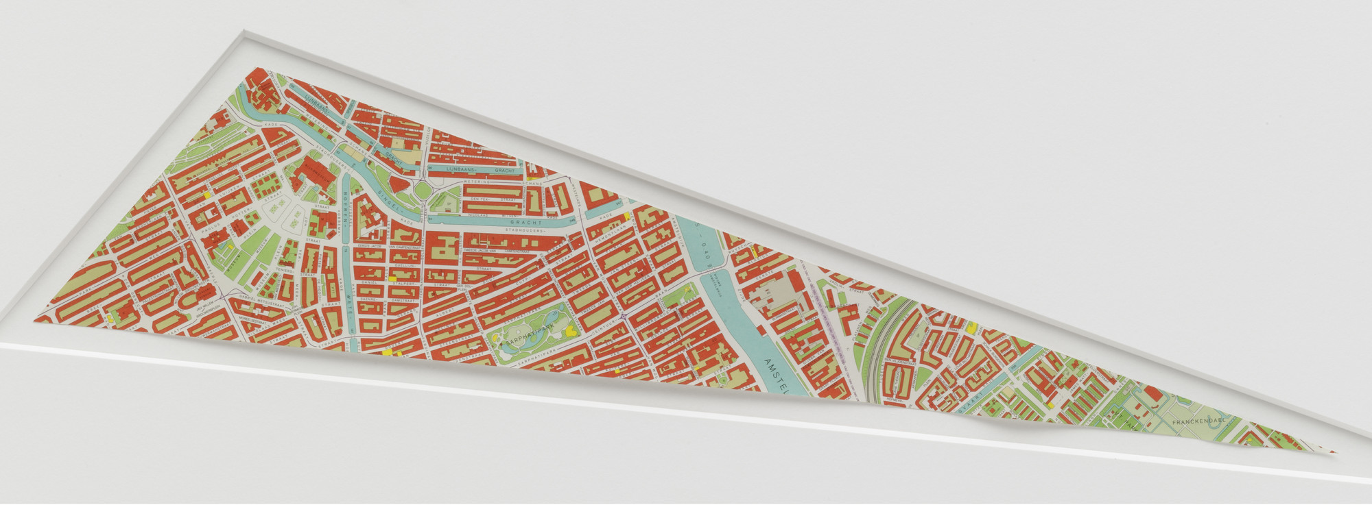 Sol LeWitt. _Map of Amsterdam Between the Stedelijk Museum, Julianapark, Strawinskylaan, the Corner of Hillegomstraat and Duinstraat and Koningspaleis._ 1976