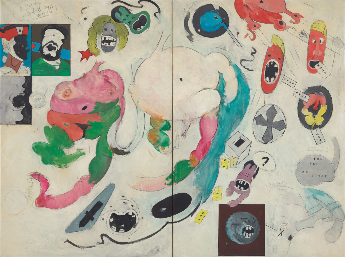 Hervé Télémaque. No Title (The Ugly American). 1962/64