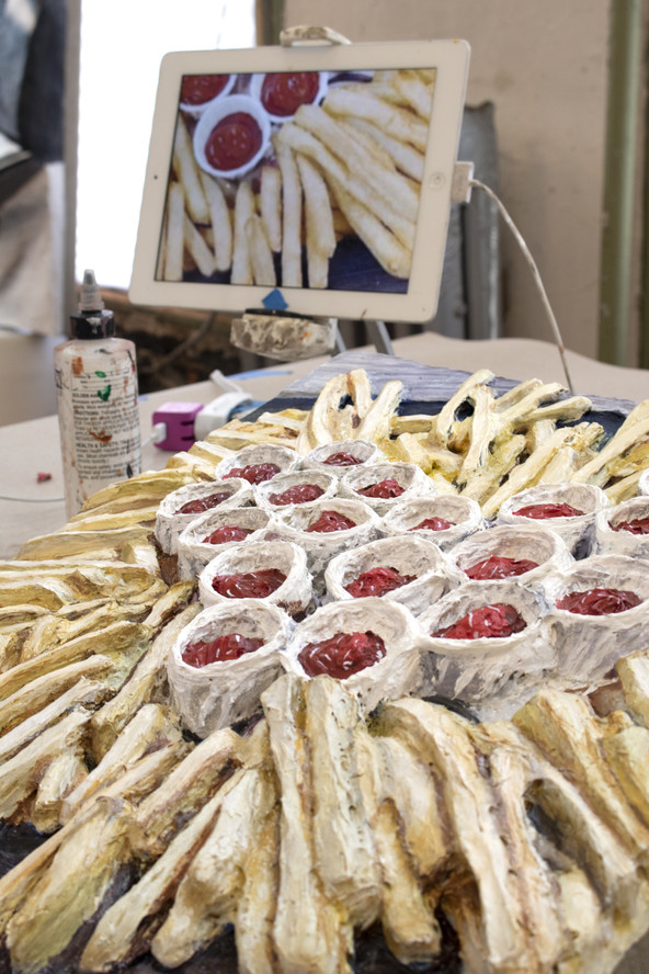 Who Loves French Fries? (2019) in progress, with the source image