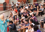 Ann Liv Young, IKEA Disobedients, and Evasions of Power Book Launch on September 16, 2012. Presented at MoMA PS1 as part of VW Sunday Sessions 2012-2013. Photograph: Charles Roussel.