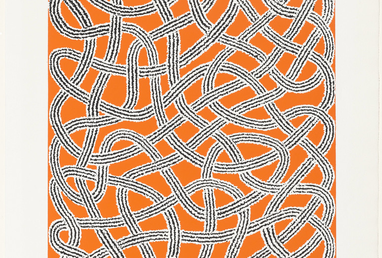 Anni Albers. Study for Nylon Rug from Connections. 1983. One from a portfolio of nine screenprints. Publisher: Fausta Squatriti, Milan. Printer: Muggiò, Milan. Edition: 125. Gift of The Josef and Anni Albers Foundation in memory of Joseph Fearer, 1997. © 2020 The Josef and Anni Albers Foundation/Artists Rights Society (ARS), New York