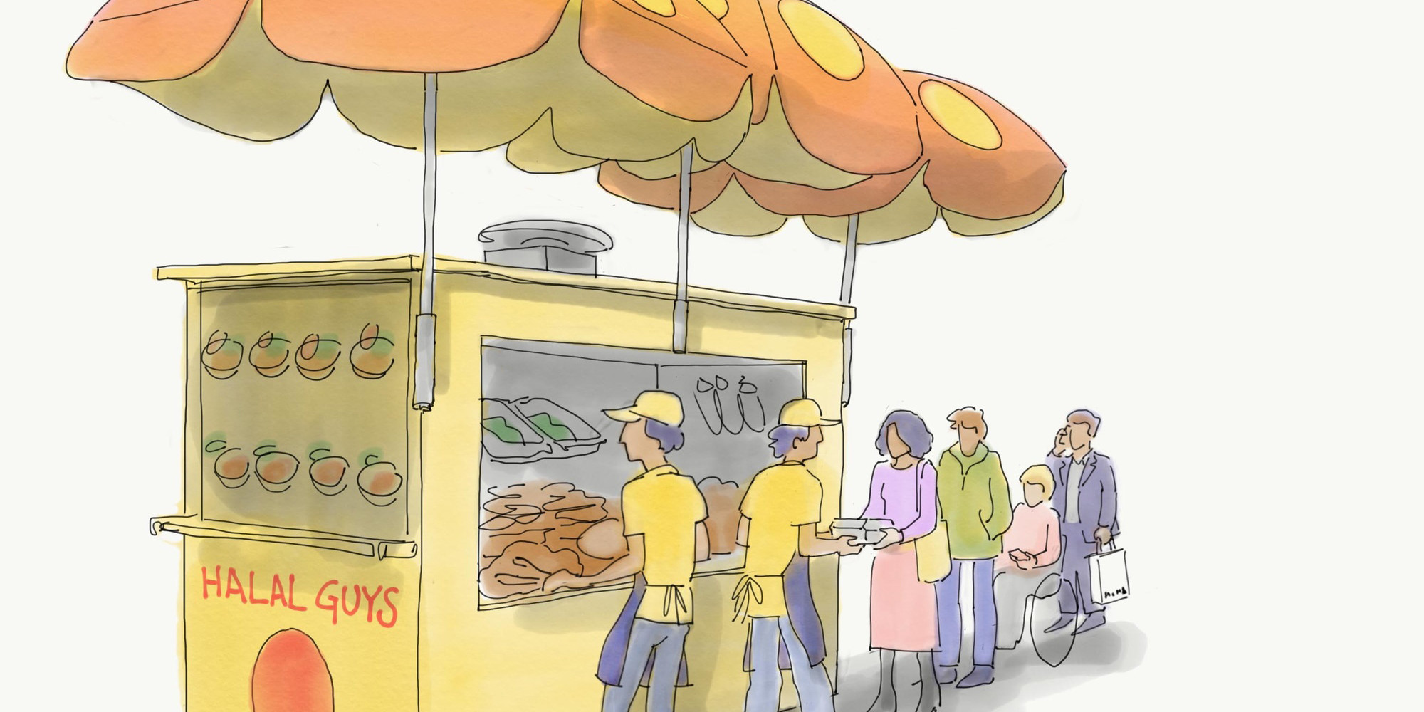 The Halal Buys. Illustration by Jennifer Tobias
