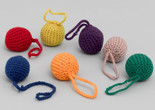 J.L. Hammett Co. Gift 1: Balls, Kindergarten. 1898. Material based on the educational theories of Friedrich Froebel, Wool. 2&#34; (5.1 cm) each. Gift of Lawrence Benenson