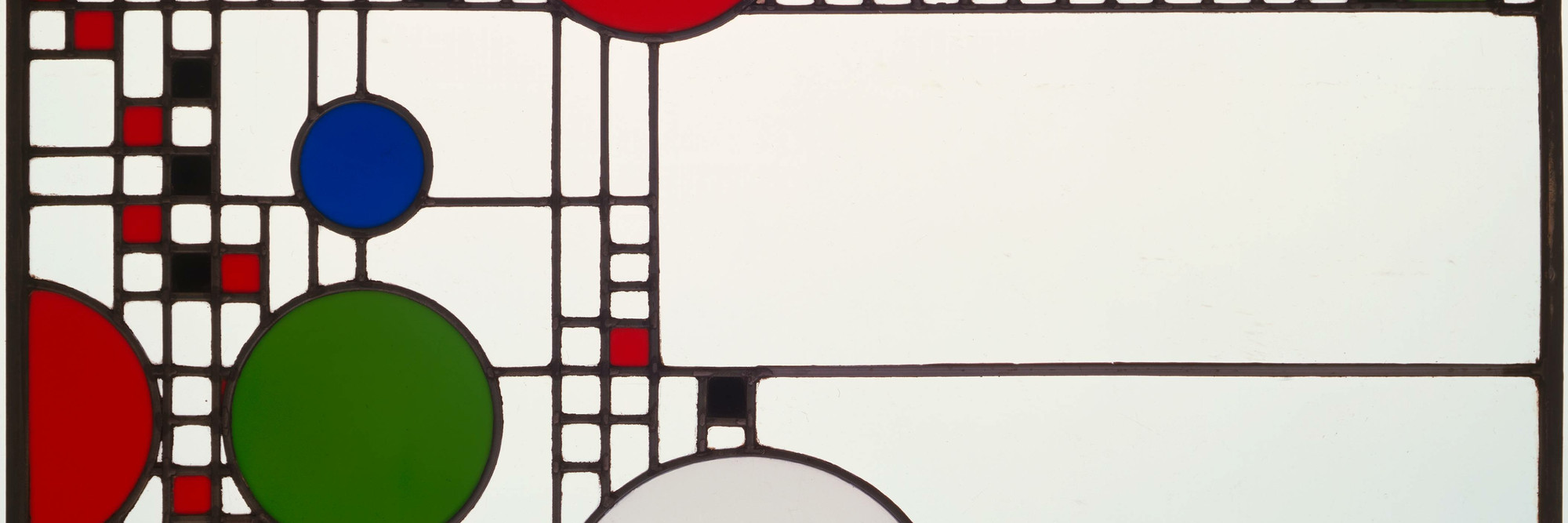 Frank Lloyd Wright. Clerestory Windows from Avery Coonley Playhouse, Riverside, Illinois. 1912. Clear and colored glass in zinc matrix, Each: 18 5/16 x 34 3/16&#34; (46.5 x 86.8 cm). Joseph H. Heil Fund. © 2017 Frank Lloyd Wright Foundation / Artists Rights Society (ARS), New York