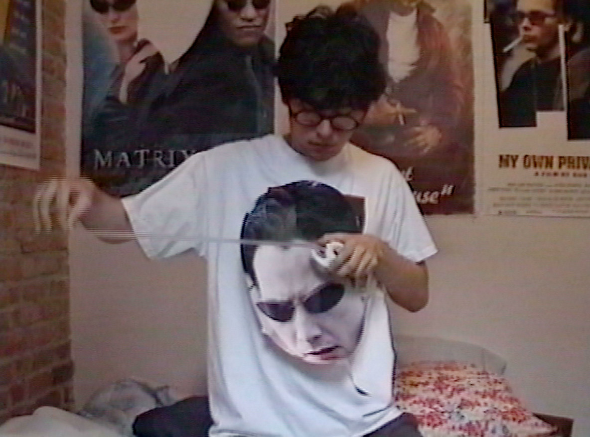 Still from Ken Okiishi. Death and the College Student. 1999