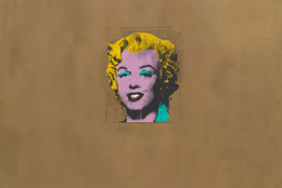 Andy Warhol. Gold Marilyn Monroe. 1962. Silkscreen ink and acrylic on canvas, 6&#39; 11 1/4&#34; x 57&#34; (211.4 x 144.7 cm). © 2021 Andy Warhol Foundation for the Visual Arts / Artists Rights Society (ARS), New York